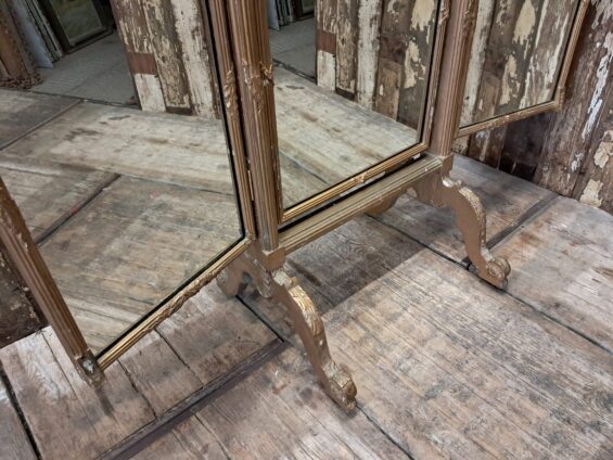 gilt triple floor standing mirror mirrors