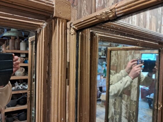 gilt triple floor standing mirror mirrors