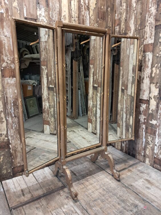 gilt triple floor standing mirror mirrors