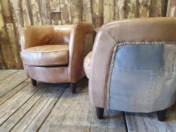 leather aluminium tub chairs seating armchair