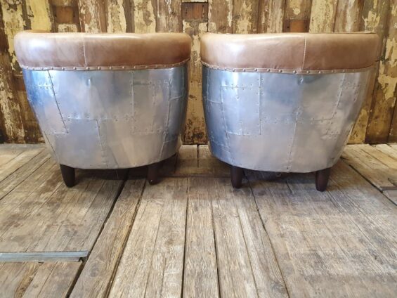 leather aluminium tub chairs seating armchair