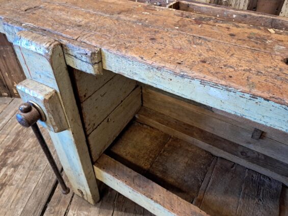 wooden workbench vice furniture tables industrial