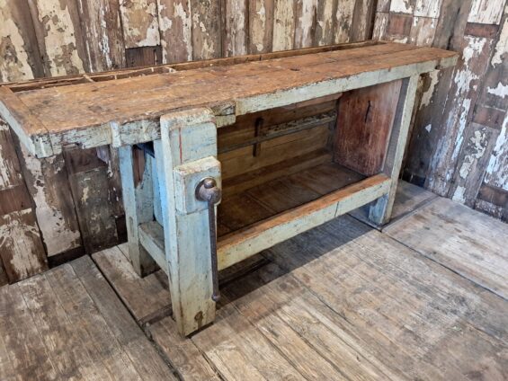 wooden workbench vice furniture tables industrial