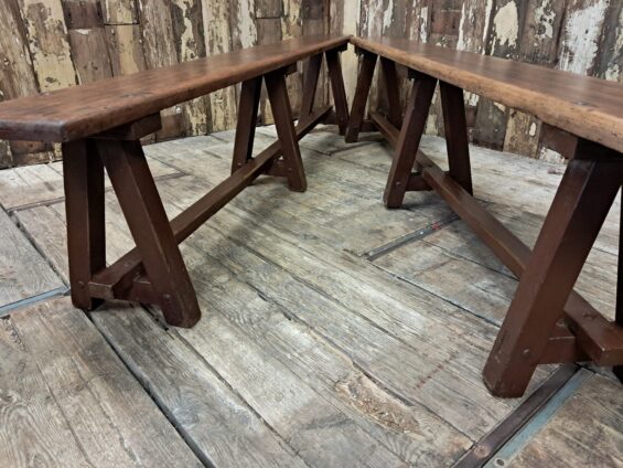 wooden table benches seating occasional chairs