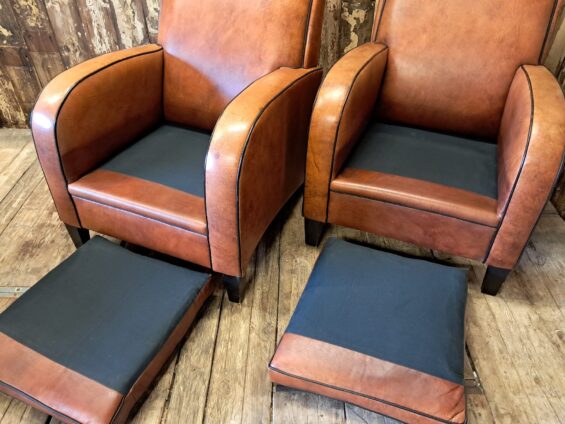 leather art deco armchairs seating armchairs