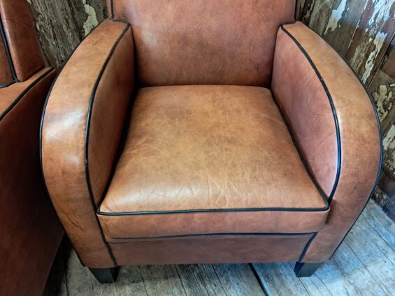 leather art deco armchairs seating armchairs