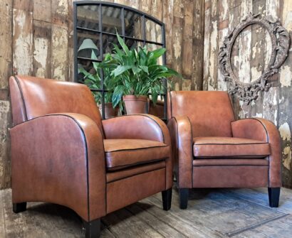 leather art deco armchairs seating armchairs