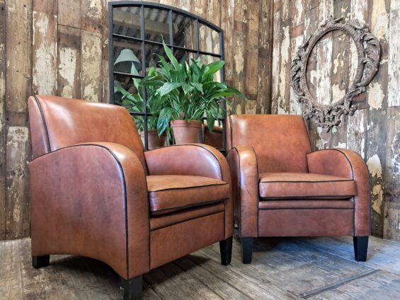 leather art deco armchairs seating armchairs