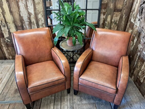 leather art deco armchairs seating armchairs