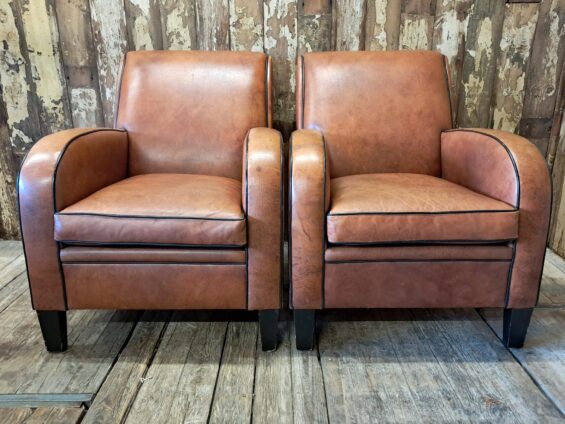 leather art deco armchairs seating armchairs