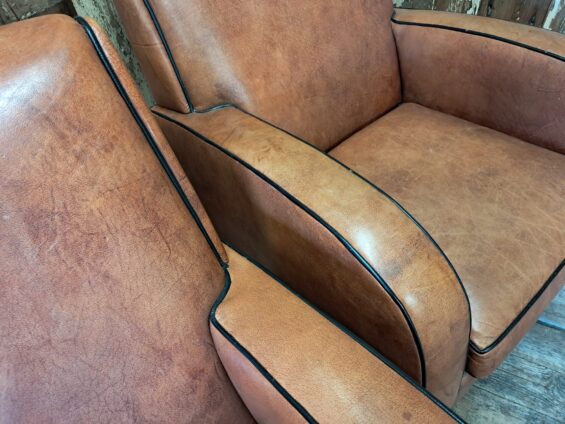 leather art deco armchairs seating armchairs