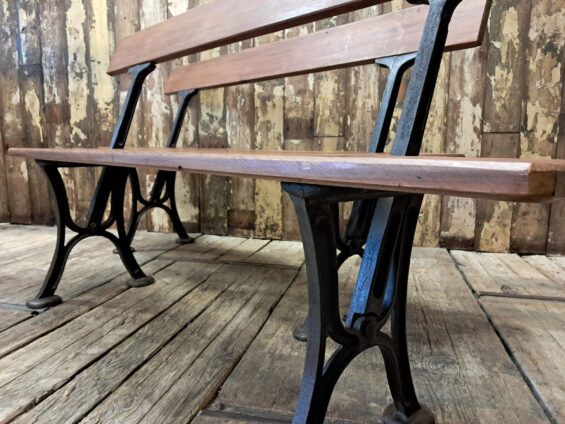 pine and cast iron reversible tram benches seating occasional chairs garden furniture