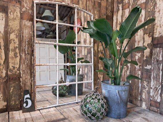 cast iron factory window mirrors garden