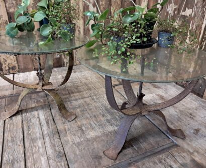 antique steel frame glass top tables furniture garden