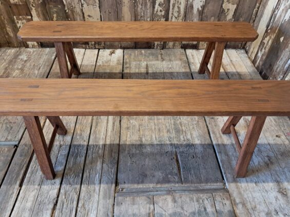 wooden table benches seating occasional chairs