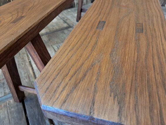 wooden table benches seating occasional chairs