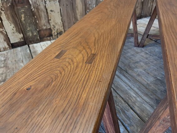 wooden table benches seating occasional chairs