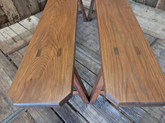 wooden table benches seating occasional chairs