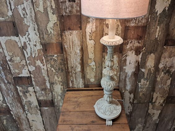 wooden ornate table lamp lighting