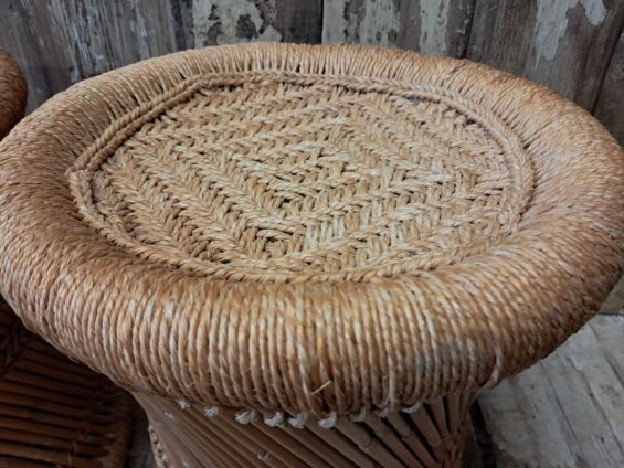 jute bamboo stools seating stools garden furniture decorative homewares