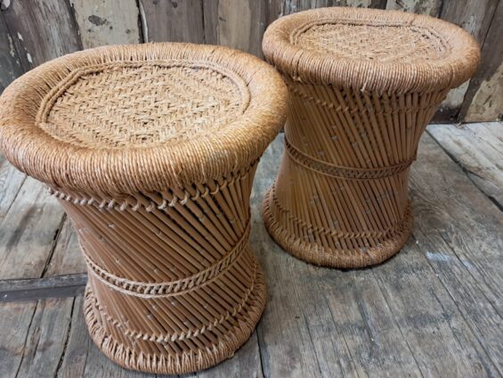 jute bamboo stools seating stools garden furniture decorative homewares