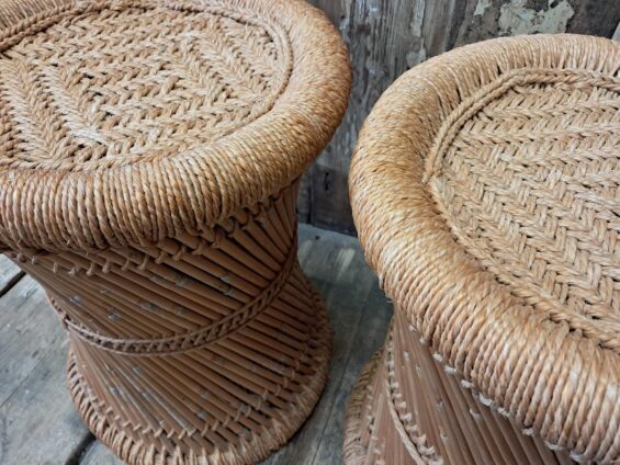 jute bamboo stools seating stools garden furniture decorative homewares