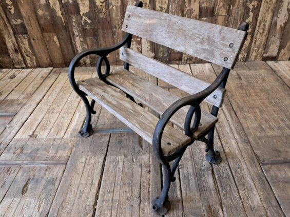 cast iron oak bench garden furniture