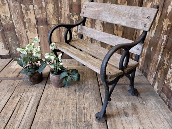 cast iron oak bench garden furniture