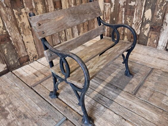 cast iron oak bench garden furniture