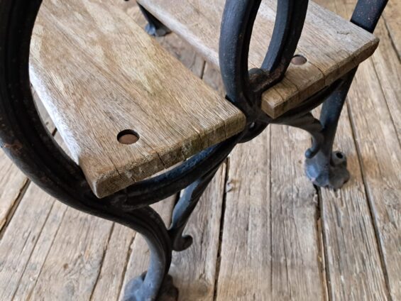 cast iron oak bench garden furniture