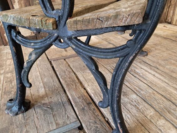 cast iron oak bench garden furniture