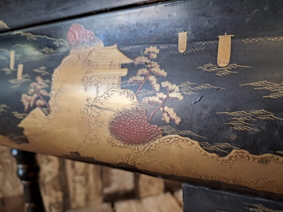 wooden painted side table furniture storage