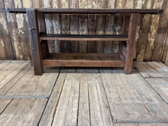 wooden workbench vice furniture tables industrial