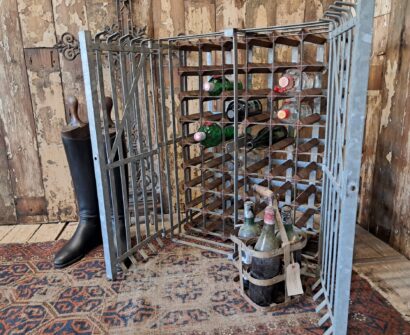 galvanised metal wine rack safe cage furniture storage industrial