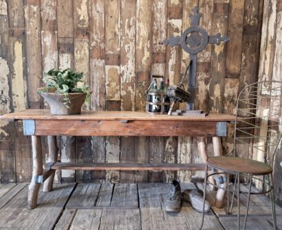 fruitwood chestnut rustic table furniture garden