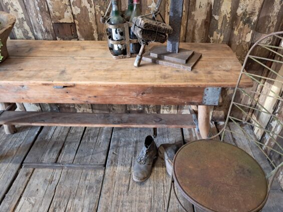 fruitwood chestnut rustic table furniture garden