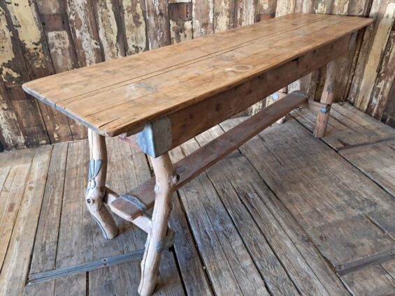 fruitwood chestnut rustic table furniture garden