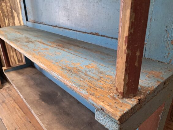 painted wooden display shelf furniture storage