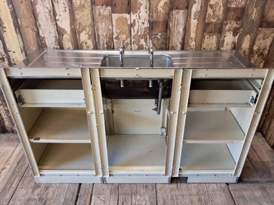 polished aluminium english rose sink unit furniture storage industrial