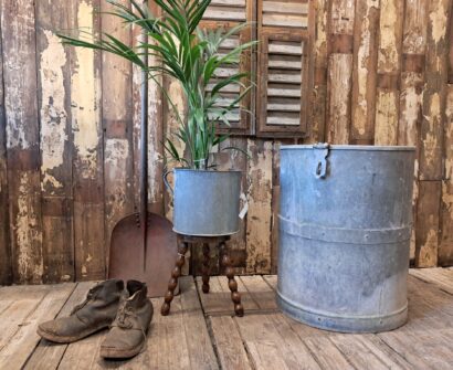 galvanised steel storage bin decorative homewares furniture storage garden