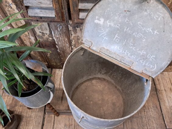 galvanised steel storage bin decorative homewares furniture storage garden