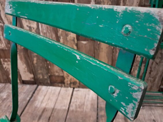 Folding Slatted Bistro Chairs - Image 5
