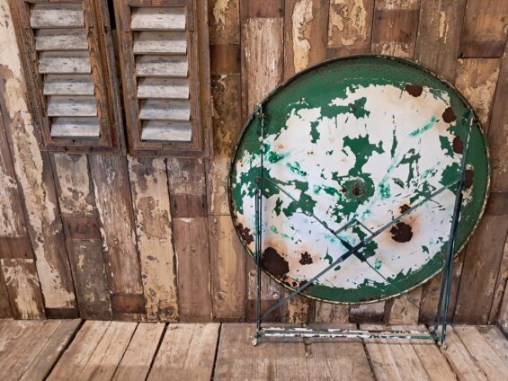 metal folding round bistro table garden furniture