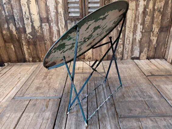metal folding round bistro table garden furniture