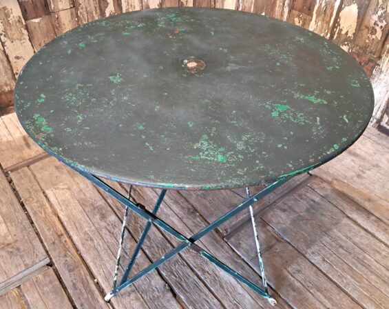 metal folding round bistro table garden furniture