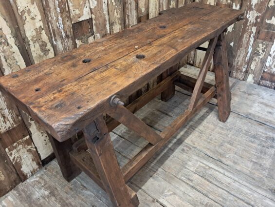 French dark wood workbench furniture tables