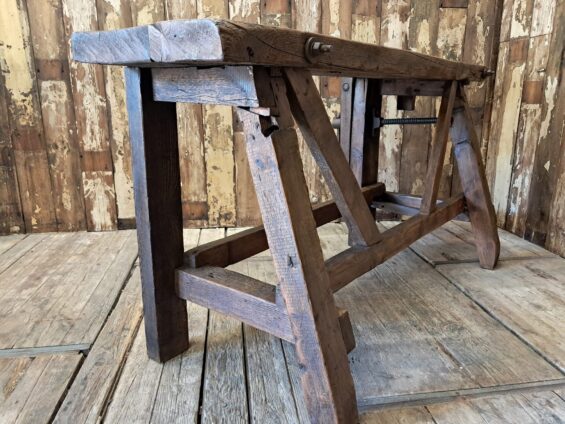 French dark wood workbench furniture tables