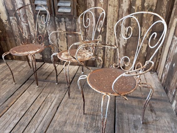 metal painted garden carver chairs garden furniture seating