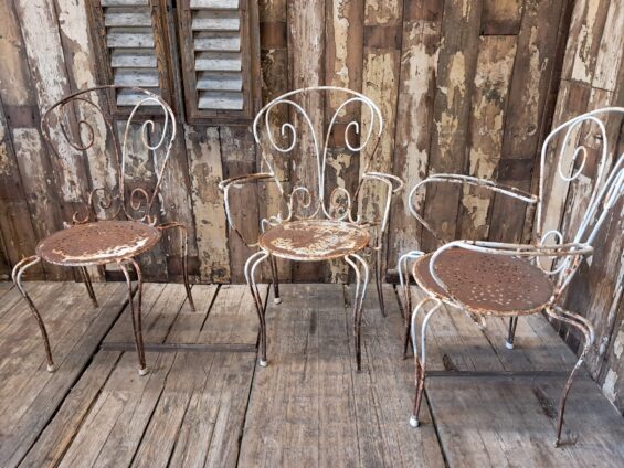 metal painted garden carver chairs garden furniture seating