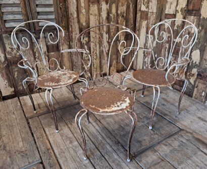 metal painted garden carver chairs garden furniture seating